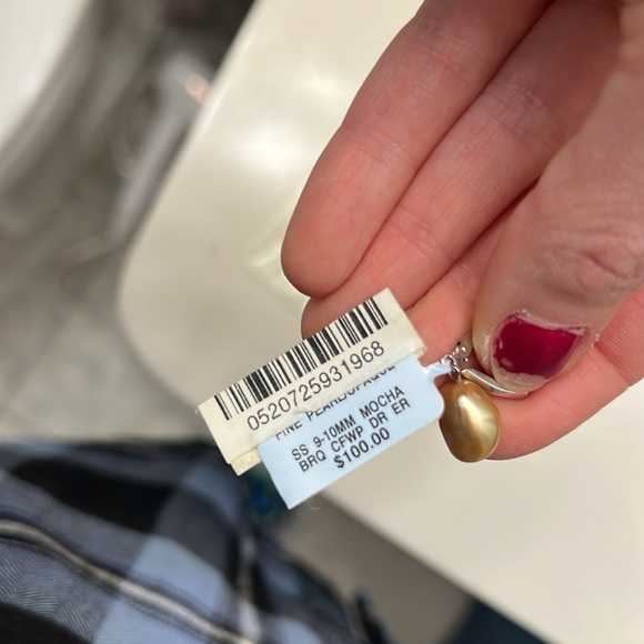 NWT Pearl drop earrings (fine pearls) - Picture 4 of 6